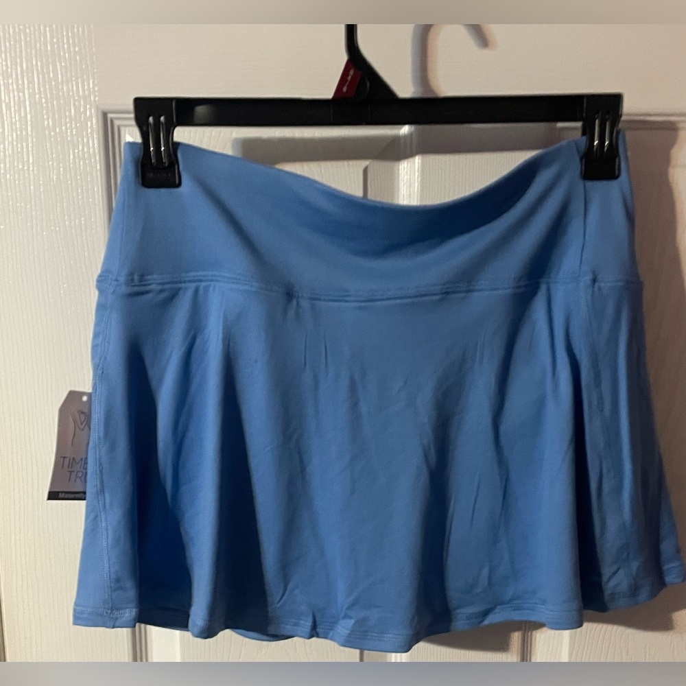 Time and Tru Women’s Blue‎ Maternity Mini Skort! NWT! Size Small (4/6) - Picture 7 of 8